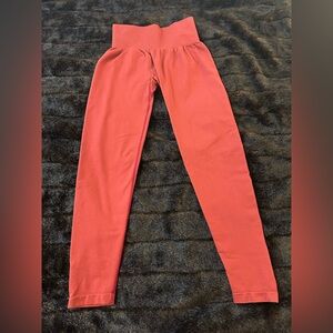 NVGTN High-Waisted Seamless Leggings Bright Red Stretch Activewear Size S